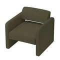 Green Single Sofa Chair, Upholstered Comfortable Chair With Armrests, For Dining Room Bedroom Living Room Reception Green 30.9