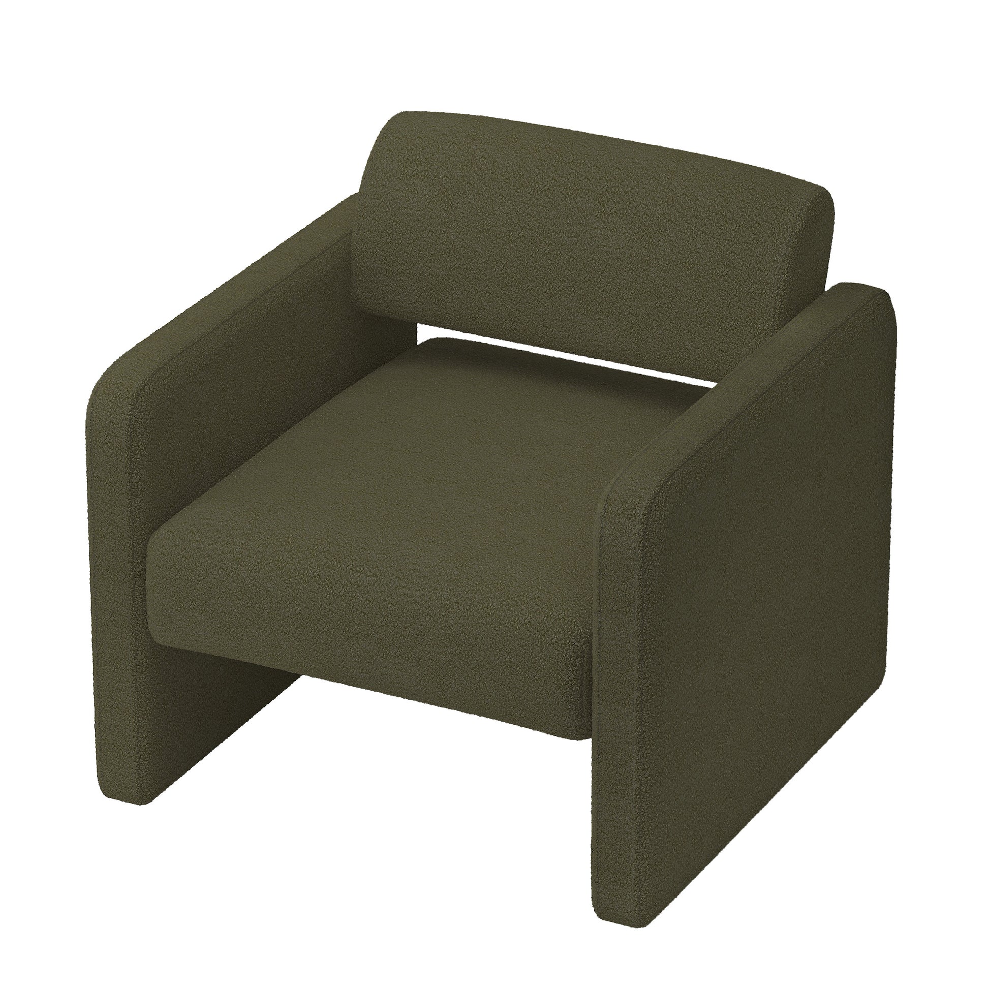 Green Single Sofa Chair, Upholstered Comfortable Chair With Armrests, For Dining Room Bedroom Living Room Reception Green 30.9"*30.51"*30.11" Green Velvet