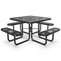 Square Outdoor Steel Picnic Table 46