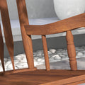 Outsunny Outdoor Wood Rocking Chair, 350 Lbs. Porch Rocker With High Back For Garden, Patio, Balcony, Teak Natural Wood