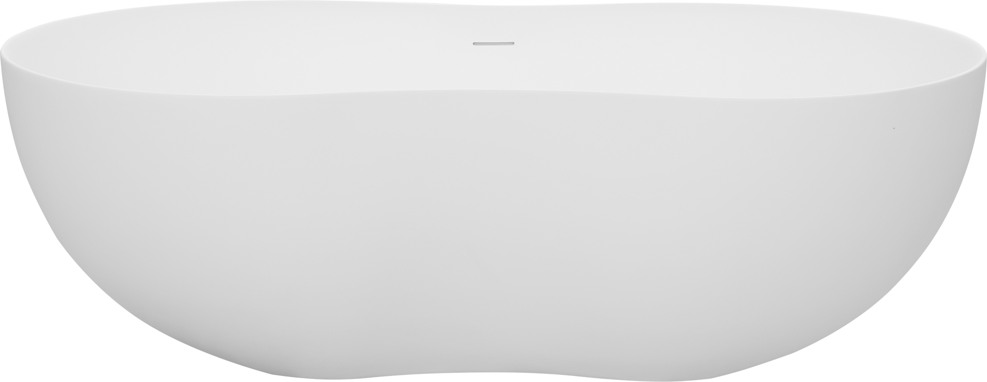 67" Freestanding Solid Surface Bathtub, Stone Resin Freestanding Bath Tub With Overflow And Pop Up Drain, Matte White 24S10 67Mw Matte White Bathroom Freestanding Tubs Solid Surface