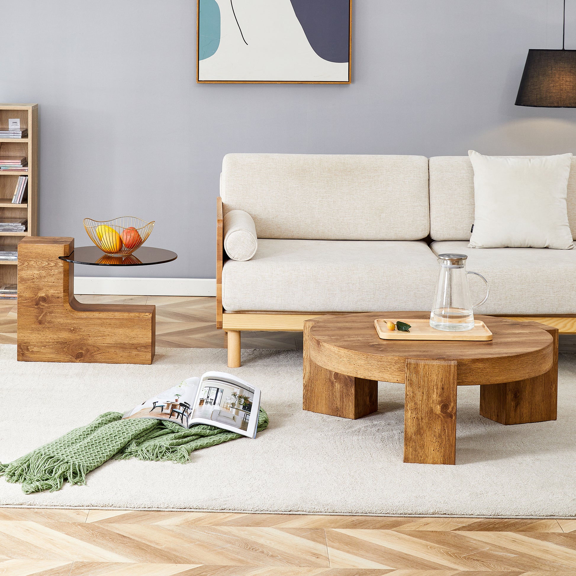 The Detachable Double Decker Coffee Table, The Stylish Design Is More Precious, And The Detachable Design Can Make The Use Of Space More Flexible And Suitable For Various Scenes. Wood Mdf