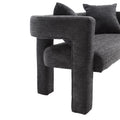 Coolmore Modern Chenille Loveseat Sofacomfy Upholstered 2 Seater Sofa, Small Loveseat Accent Couch For Living Bedroom Leisure Areas Carbon Black Carbon Black Primary Living Space Foam Chenille