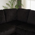 110 Inch Oversized Corduroy Corner Sofa,L Shaped Corner Couch With Two Storage Spaces,Usb Port & T Pyce Port And Cup Holderdeep Seat Comfy Upholstered Couches For Living Room Not Freely Combinable Black Corduroy 5 Seat