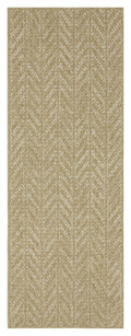 Earth Gc Ntl1014 Jute White 2 Ft. 7 In. X 7 Ft. 3 In. Indoor Outdoor Area Rug Natural White Polyester Polypropylene