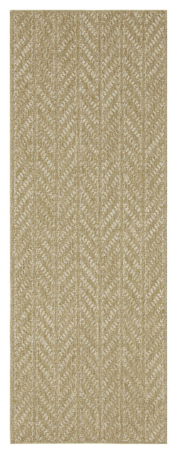 Earth Gc Ntl1014 Jute White 2 Ft. 7 In. X 7 Ft. 3 In. Indoor Outdoor Area Rug Natural White Polyester Polypropylene