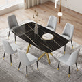 Large Modern Minimalist Rectangular Dining Table With 0.39 