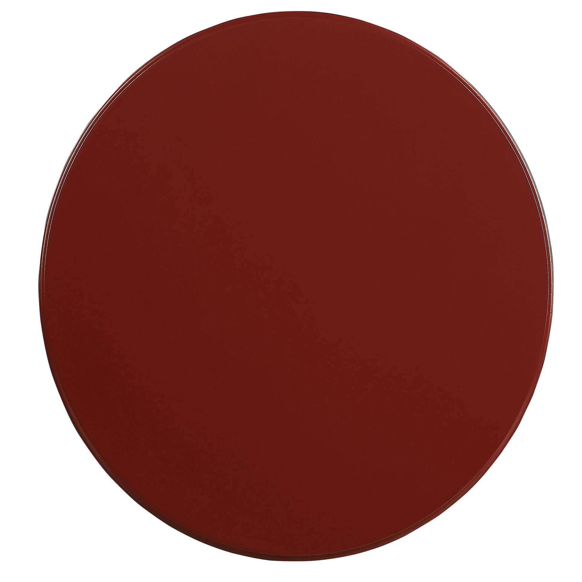 Red Round Wooden Side Table Red Primary Living Space Round Wood Pedestal