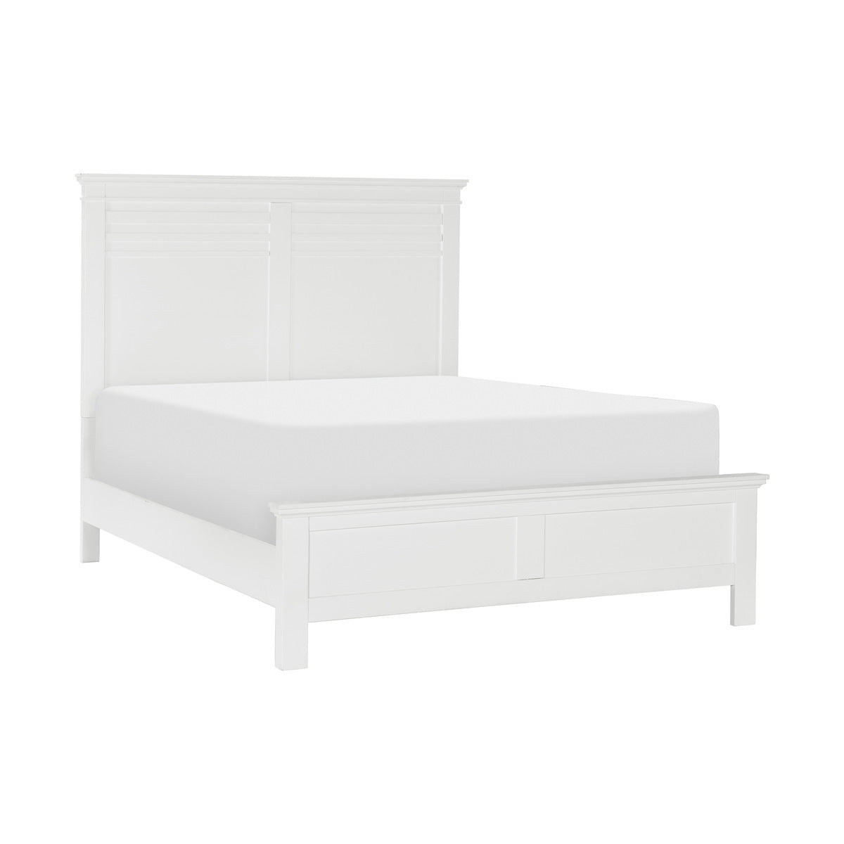 White Finish California King Bed Transitional Style Wooden Bedroom Furniture 1Pc Panel Bed Box Spring Required California King White Wood Bedroom Transitional Panel Wood