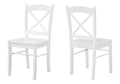 Dining Chair, Set Of 2, Side, Kitchen, Dining Room, White, Wood Legs, Transitional White Solid Wood