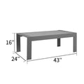 5 Pieces Outdoor All Weather Conversation Set, Sectional Sofa, Aluminum Couch Dark Gray Cushions Grey Aluminium