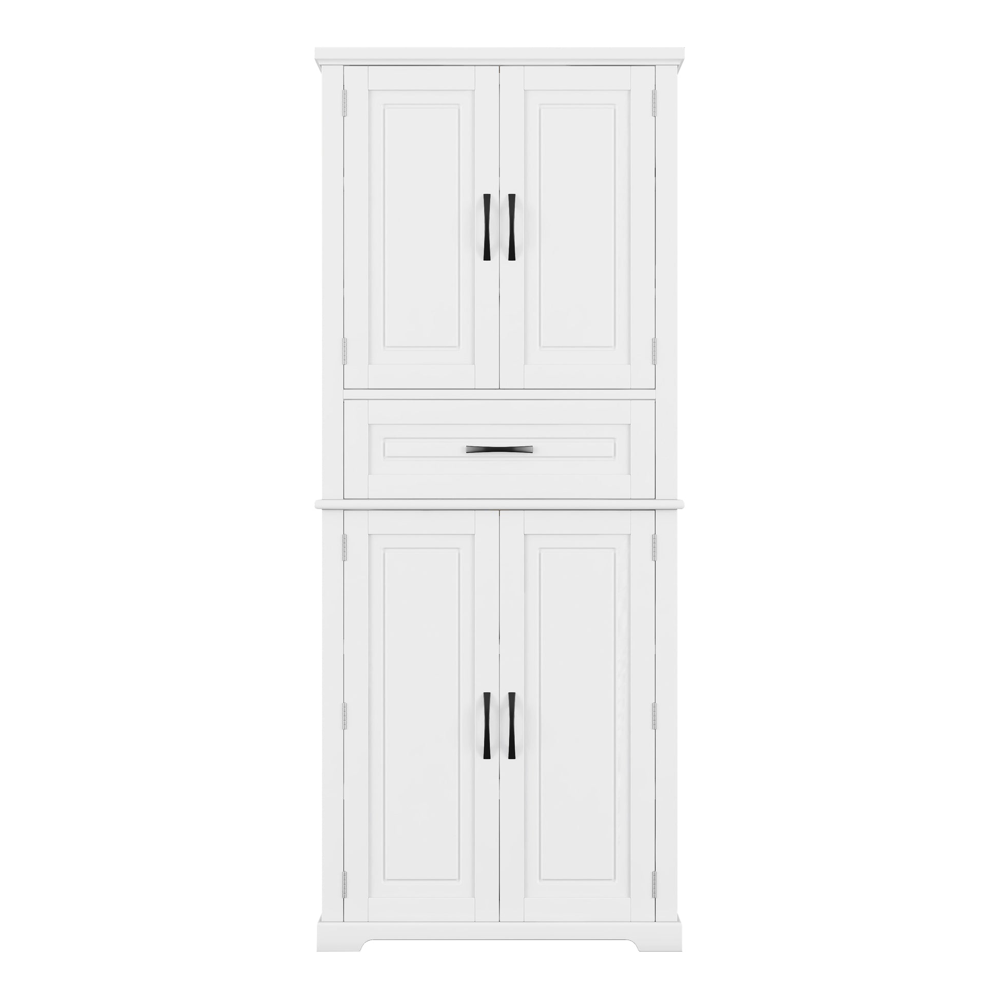 Bathroom Storage Cabinet With Multi Functional Storage Space, Drawer With Slide Rails, Adjustable Shelf, White White Mdf