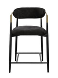 Jaramillo Counter Height Chair Assembled , Black Fabric & Black Finish Dn02716A Black Wood Metal