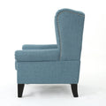 Accent Chair Blue Fabric