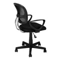 Office Chair, Adjustable Height, Swivel, Ergonomic, Armrests, Computer Desk, Work, Juvenile, Black Mesh, Black Metal, Contemporary, Modern Black Foam Polyester