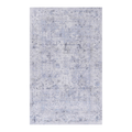 5X8 Area Rugs For Dining Room Rug, Washable Rug, Low Pile, Non Slip, Non Shedding, Foldable, Kid & Pet Friendly Area Rugs For Living Room, Bedroom, Kitchen, Dining Room, Blue Cream, 5' X 8' Blue Cream Chenille Polyester