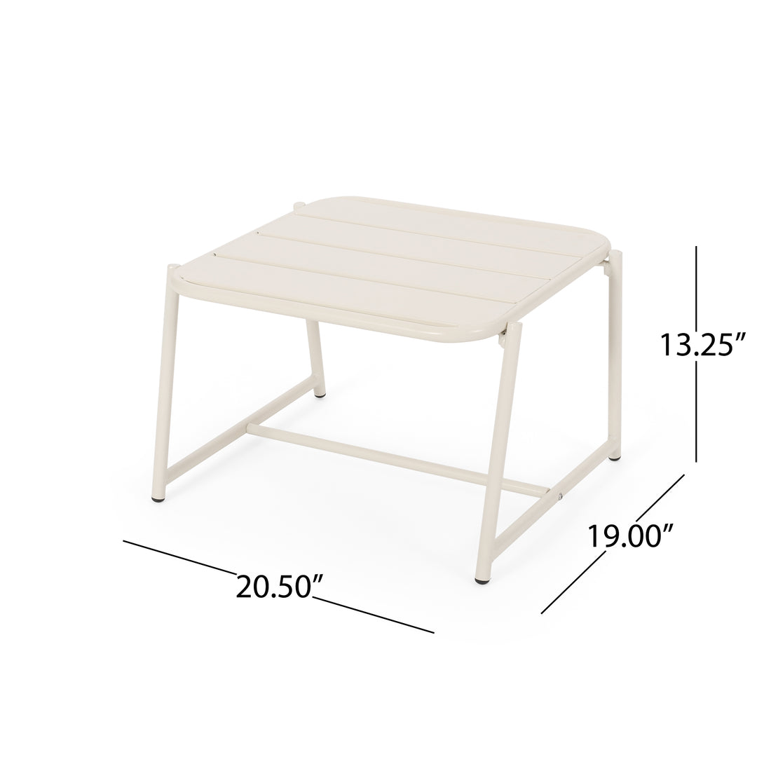 Conrad Side Table Matte White Iron