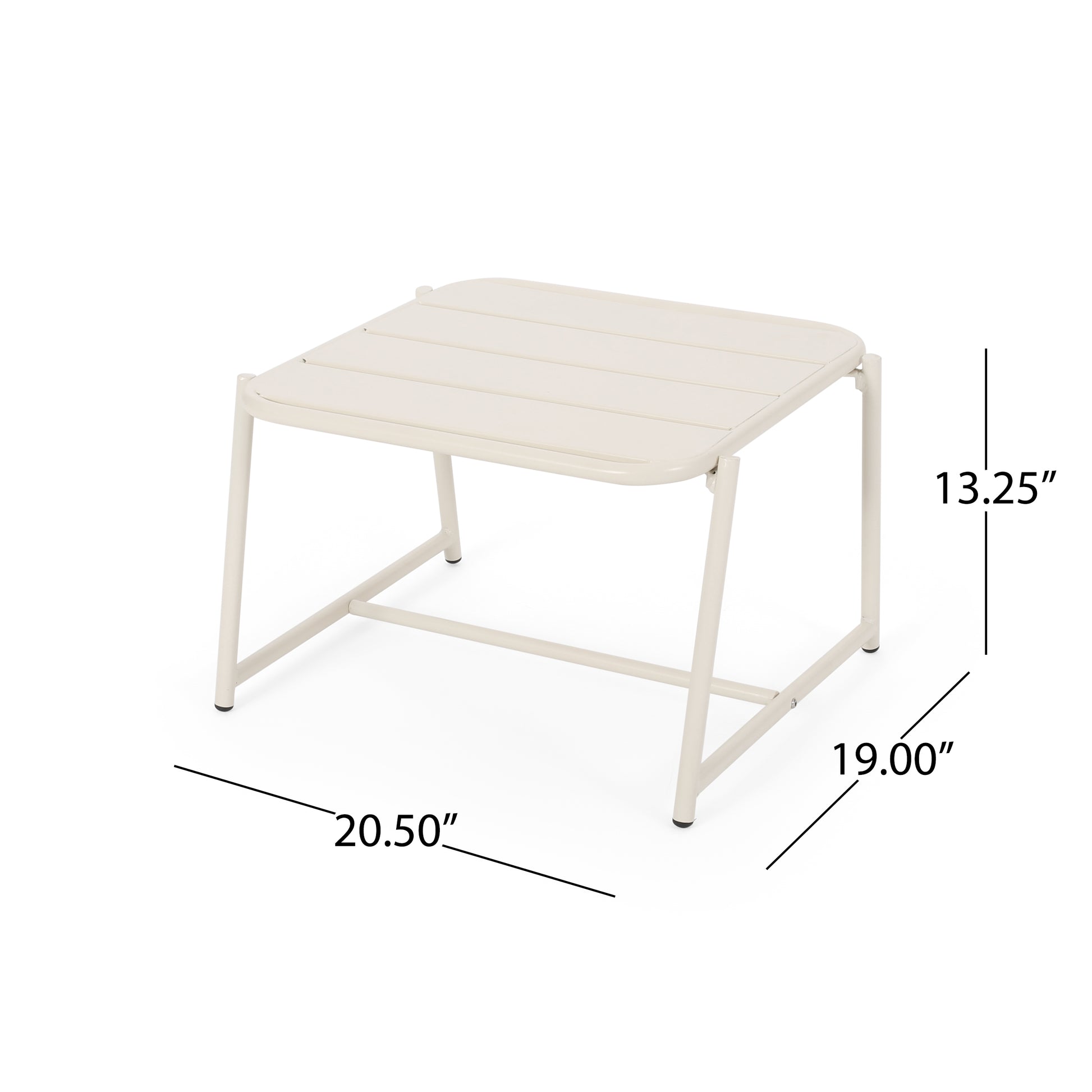 Conrad Side Table Matte White Iron