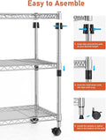 3 Tier Heavy Duty Storage Shelves 750Lb Capacity, 24.02