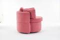 029 Teddy Fabric Swivel And Storage Chair With Back Cushion For Living Room,Dark Pink Dark Pink Primary Living Space Modern Foam Teddy