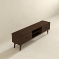 Adrian Tv Stand Walnut Walnut Brown Brown 70 79 Inches 70 79 Inches Walnut Solid Wood