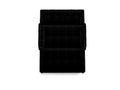 Black 2 Seater Sofa Sleeper With Recline Fuction Black Velvet Metal Primary Living Space Medium Soft Loose Back Pillow Top Arms Foam Fabric Metal 2 Seat
