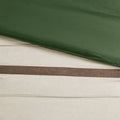 7 Pc Pieced Faux Suede Comforter Set Green Cal King California King Green Polyester