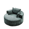 55''L Chenille Sponge Single Sofa,No Assembly Required,Fluffy Modern Sleeper Chair For Living Room, Bedroom, Lounge And Projection Room Not A Swivel Chair. Green Foam Chenille 1 Seat