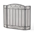 Fire Screen Black Silver Iron