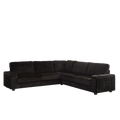 110 Inch Oversized Corduroy Corner Sofa,L Shaped Corner Couch With Two Storage Spaces,Usb Port & T Pyce Port And Cup Holderdeep Seat Comfy Upholstered Couches For Living Room Not Freely Combinable Black Corduroy 5 Seat