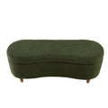 Boucle Flip Top Storage Bench Green See Below Green Wood