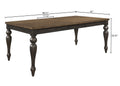 Traditional 1Pc Dining Table Two Tone Finish Gray Brown Finish 18