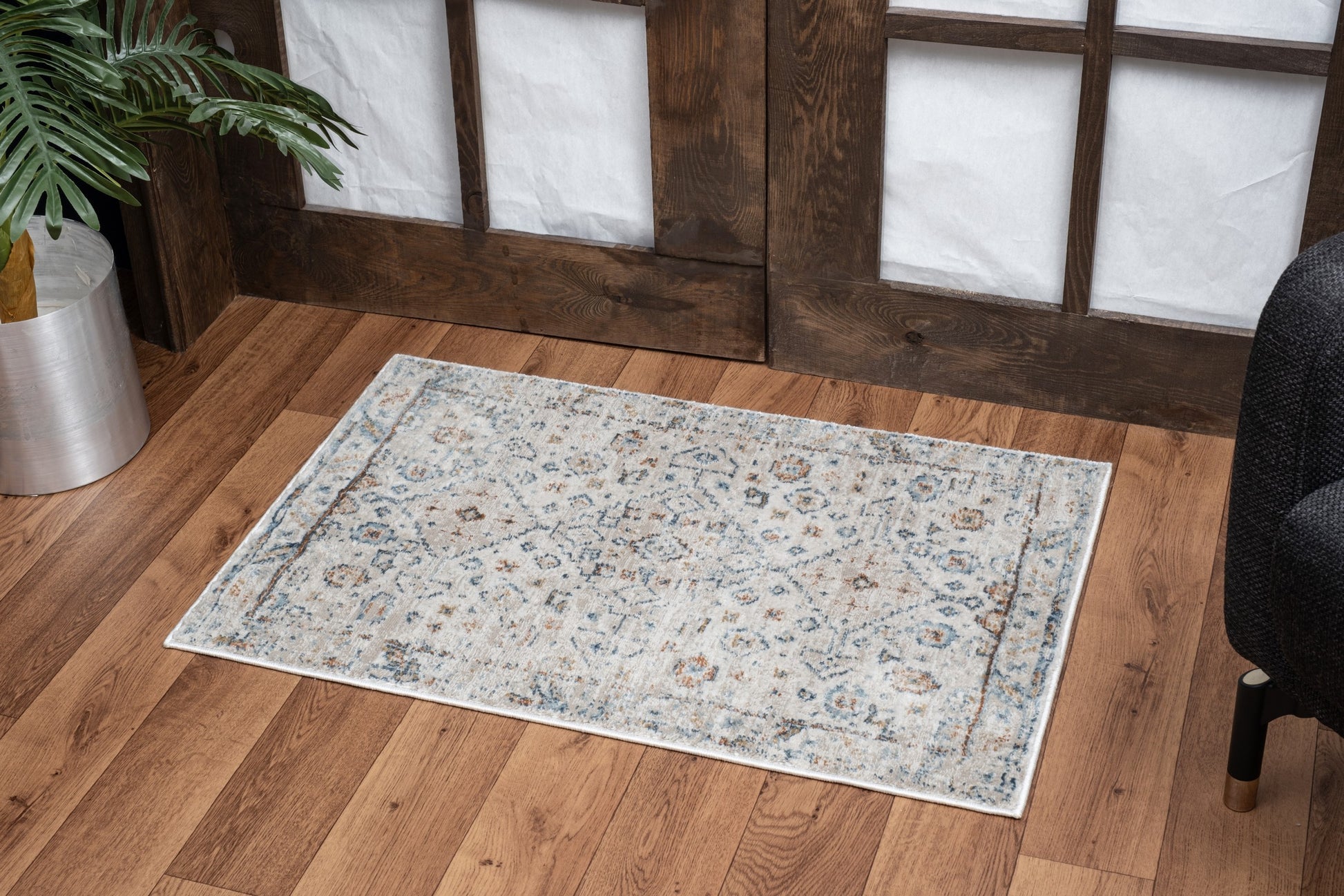 Noble Gc Gen7002 Ivory 5 Ft. 3 In. X 7 Ft. 3 In. Area Rug Beige Polyester