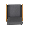 Sinclair 4Pc Chat Set Grey Metal Mesh Wood Fabric