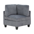 Modern Living Room Furniture Dark Gray Corner Seat With Storage Corduroy Fabric Upholstery 1Pc Modular Piece Dark Gray Primary Living Space Contemporary,Modern Solid Wood