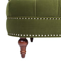 La Rosa Victorian Chesterfield Loveseat, Olive Green Performance Velvet Olive Green Foam Velvet