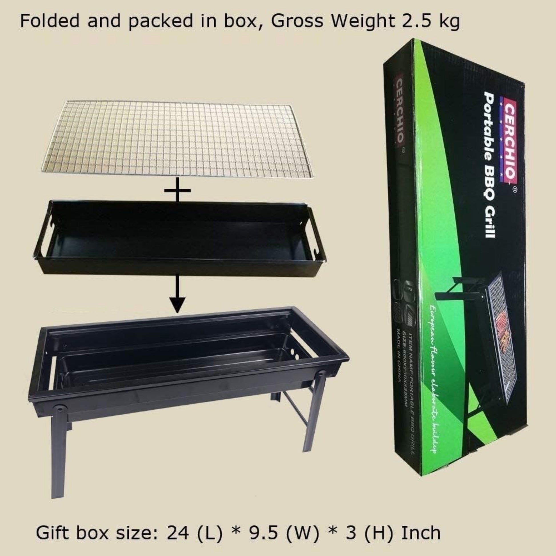 Barbecue Stove Portable Foldable Outdoor Grill Charcoal Bbq Grill Patio Camping Picnic Burner Portable Household Black Metal