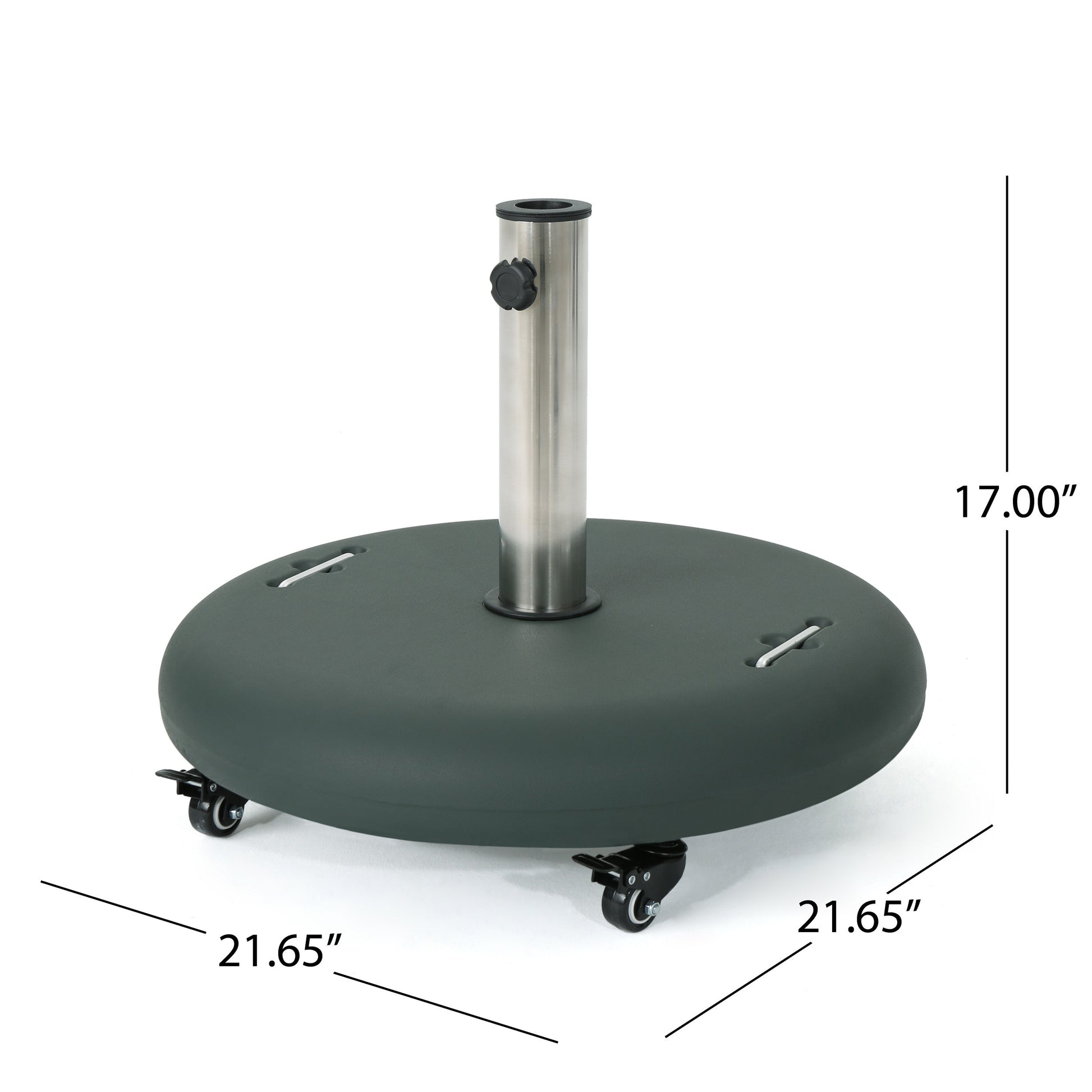 Wheelie Umbrella Base Round Green Concrete