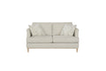 Loveseat With 2 Reversable Cushions And 2 Pillows Off White Upholstered