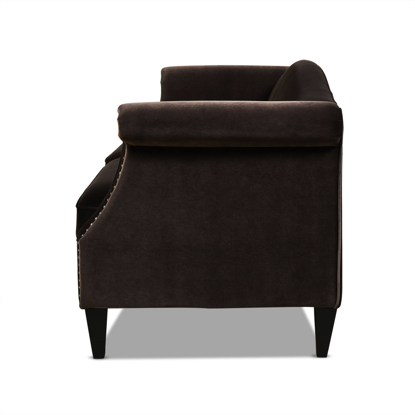 Elaine Camel Back Sofa Accents, Deep Brown Performance Velvet Brown Foam Velvet 3 Seat