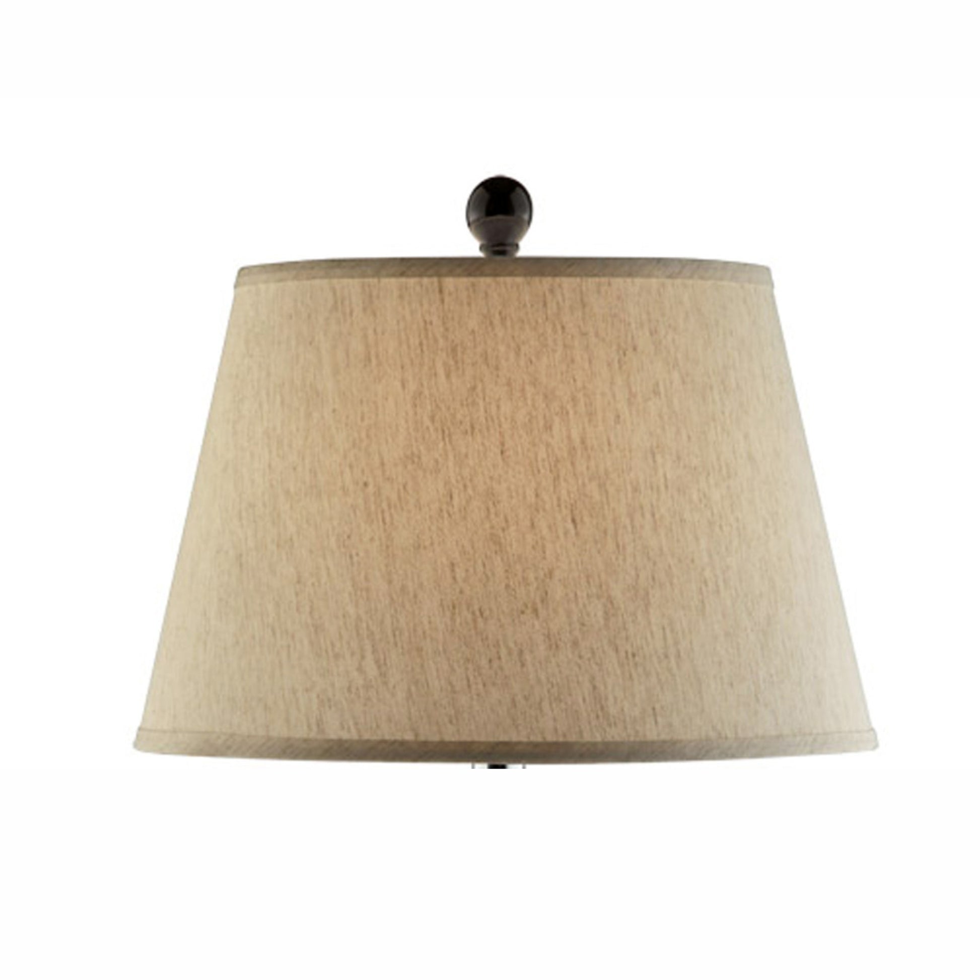 28" Tall Polyresin Table Lamp "Obsidian" With Dark Espresso Finish, Fabric Shade Espresso Metal