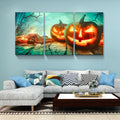 3 Pcs Halloween Pumpkin Wall Decoration Painting Gift Posters Home Decoration Wall Art Pictures Hd Canvas Print,Stretched And Framed Ready To Hang 2840Inch Thickness 1.5Inch Rectangle Wrapped Canvas Multicolor Halloween Large 33In 40In Painting Prints