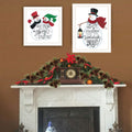 2 Piece Vignette Good Friends Snowman White Framed Wall Art For Living Room, Bedroom Wall Art Print For Home Decor By Deb Strain Multicolor Wood Paper