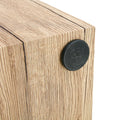Elevate Your Living Space With This Modern Mdf Coffee Table That Showcases Smooth, Light Wood Color Texture Patterns. It Is Characterized By Stylish Design. Wood Mdf