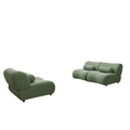 Elegant Green Chenille Fabric Sofa 3 Piece Modular Sectional With Cozy Recline & Unique Design Ideal For Modern Living Rooms Gold Black,Green Chenille 3 Seat