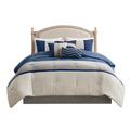 7 Piece Faux Suede Comforter Set Blue King King Blue Polyester