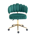 Coolmore Velvet Home Office Desk Chair, Modern Cute Computer Chair, Wheels Swivel Height Adjustable Swivel Task Chair For Home Office Emerald Velvet Emerald Primary Living Space Foam Velvet