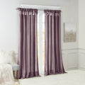 Twist Tab Lined Window Curtain Panel Only 1 Pc Panel Purple Polyester