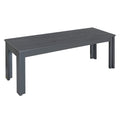 3 Piece Retro Dining Set, Rectangular Trestle Table And 2 Wood Benches For 4 People For Dining Room And Kitchen Grey Grey Solid Wood Mdf