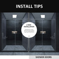 Frameless Sliding Shower Door 58 60 In. W X 76 In. H, Bathroom Sliding Door With 5 16